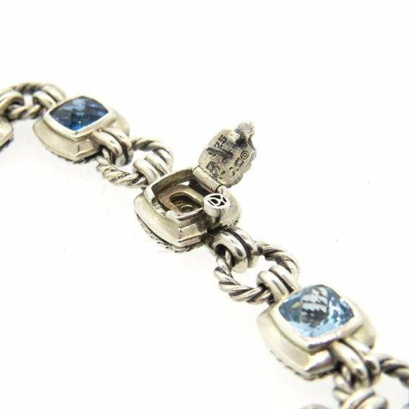 David Yurman Jewelry - RETIRED DAVID YURMAN STERLING RENAISSANCE BRACELET W/BLUE TOPAZ